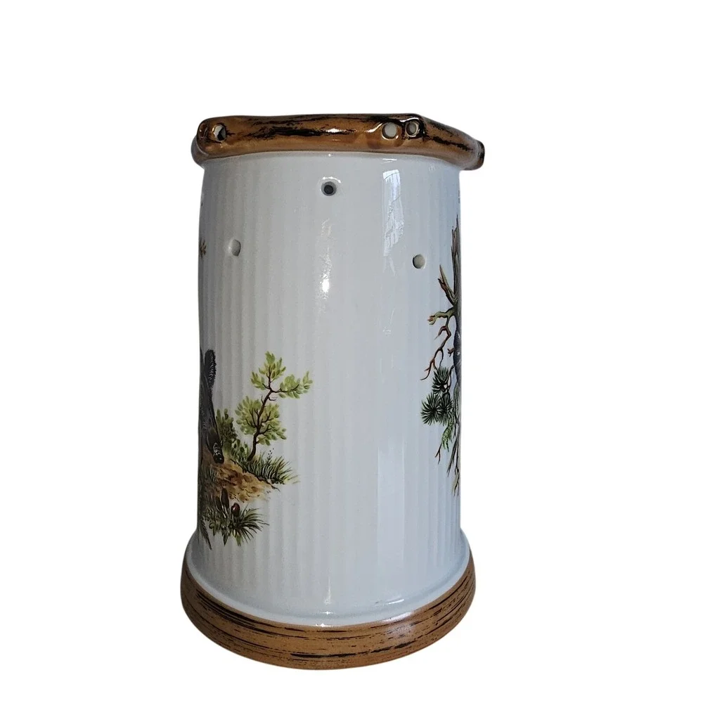 Dresden Porcelain Lithophane Nude Silhouette Puzzle German 50's Beer Stein Boar‎